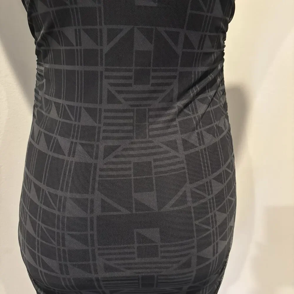 Nike Tank Dress XS Black Shirred Bodycon - Picture 4 of 13